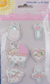 bieco Sticker mit BABYMOTIVEN  -rose-