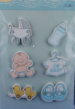 bieco Sticker mit BABYMOTIVEN  -blau-