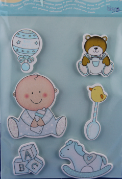 bieco Sticker mit BABYMOTIVEN  -blau-