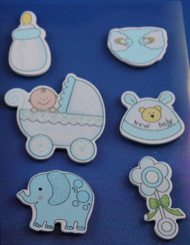 bieco Sticker mit BABYMOTIVEN  -blau-