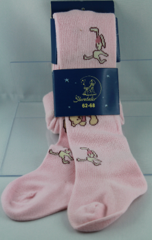 Sterntaler  Baumwoll-Strumpfhose -  rosa Hase