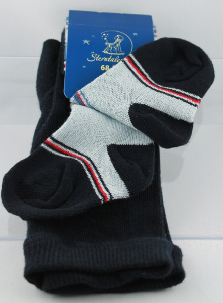 Sterntaler  Baumwoll-Strumpfhose - marine/hellblau geringelt