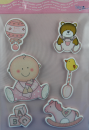 bieco Sticker mit BABYMOTIVEN  - rose-